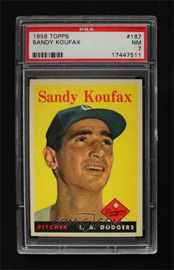 1958 Topps - [Base] #187 - Sandy Koufax [PSA 7 NM]