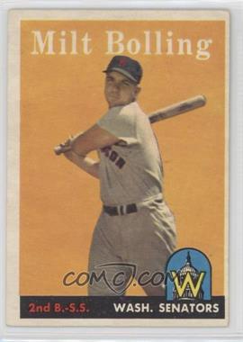 1958 Topps - [Base] #188 - Milt Bolling (Photo is Lou Berberet)