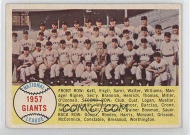1958 Topps - [Base] #19 - First Series Checklist - New York Giants