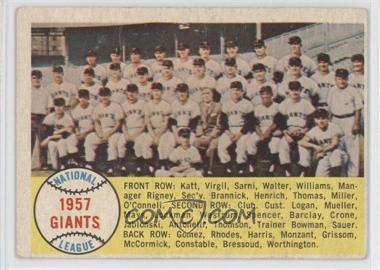 1958 Topps - [Base] #19 - First Series Checklist - New York Giants [Good to VG‑EX]