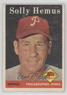 1958 Topps - [Base] #207 - Solly Hemus [Good to VG‑EX]