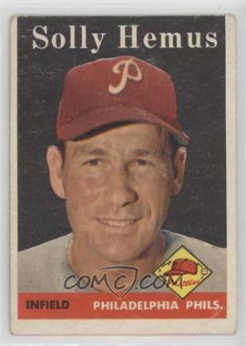 1958 Topps - [Base] #207 - Solly Hemus [Good to VG‑EX]