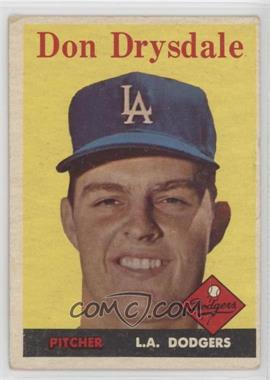 1958 Topps - [Base] #25 - Don Drysdale [Good to VG‑EX]