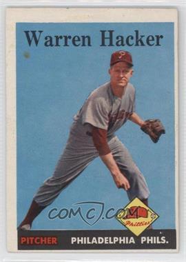 1958 Topps - [Base] #251 - Warren Hacker [Good to VG‑EX]