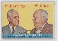 League Presidents (William Harridge, Warren Giles) [Poor to Fair]