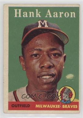 1958 Topps - [Base] #30.1 - Hank Aaron (Player Name in White) [Good to VG‑EX]