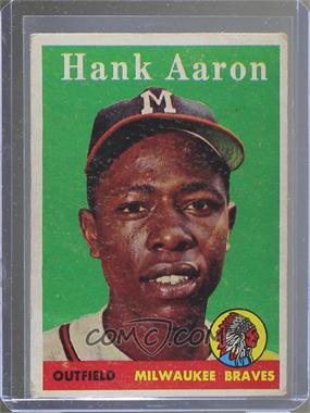 1958 Topps - [Base] #30.1 - Hank Aaron (Player Name in White) [Good to VG‑EX]