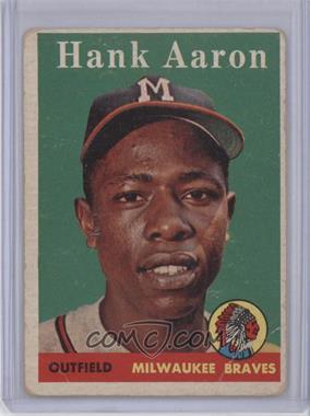 1958 Topps - [Base] #30.1 - Hank Aaron (Player Name in White) [Good to VG‑EX]