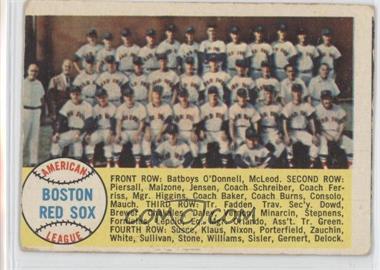 1958 Topps - [Base] #312 - Fifth Series Checklist - Boston Red Sox [Good to VG‑EX]
