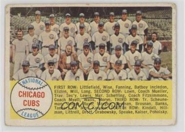 1958 Topps - [Base] #327 - Fourth Series Checklist - Chicago Cubs Team [COMC RCR Poor]
