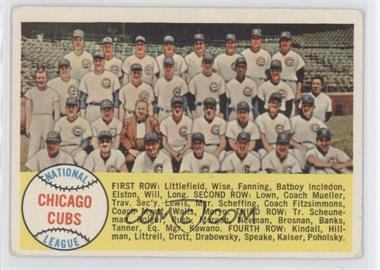 1958 Topps - [Base] #327 - Fourth Series Checklist - Chicago Cubs Team