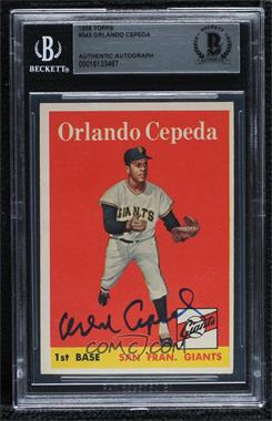 1958 Topps - [Base] #343 - Orlando Cepeda [BAS BGS Authentic]