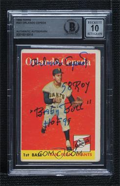 1958 Topps - [Base] #343 - Orlando Cepeda [BAS BGS Authentic]