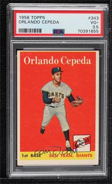 1958 Topps - [Base] #343 - Orlando Cepeda [PSA 3.5 VG+]