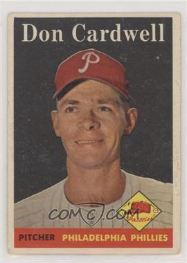 1958 Topps - [Base] #372 - Don Cardwell [Good to VG‑EX]