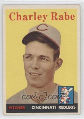 1958 Topps - [Base] #376 - Charlie Rabe [Good to VG‑EX]