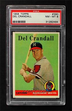 1958 Topps - [Base] #390 - Del Crandall [PSA 8 NM‑MT]