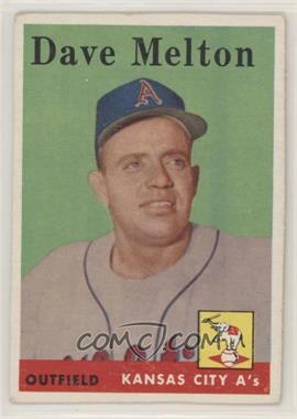 1958 Topps - [Base] #391 - Dave Melton [Altered]