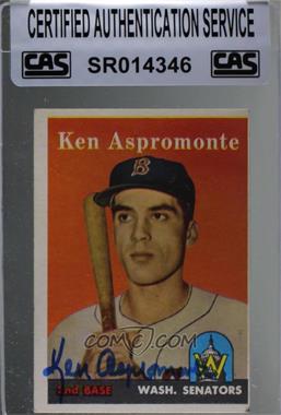 1958 Topps - [Base] #405 - Ken Aspromonte [CAS Certified Sealed]