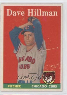 1958 Topps - [Base] #41 - Dave Hillman [Good to VG‑EX]