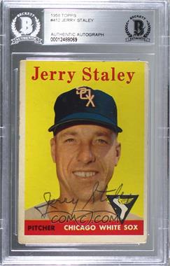 1958 Topps - [Base] #412 - Jerry Staley [BAS Authentic]