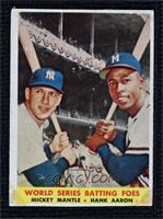 World Series Batting Foes (Mickey Mantle, Hank Aaron) [Poor to Fair]