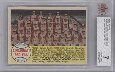 1958 Topps - [Base] #428.1 - Checklist - Cincinnati Reds (Alphabetical) [BVG 7 NEAR MINT]