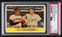 Rival Fence Busters (Willie Mays, Duke Snider) [PSA 3 VG]