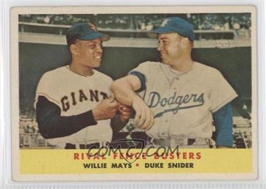 1958 Topps - [Base] #436 - Rival Fence Busters (Willie Mays, Duke Snider)