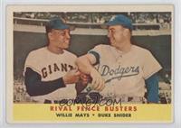 Rival Fence Busters (Willie Mays, Duke Snider)