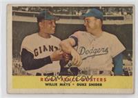 Rival Fence Busters (Willie Mays, Duke Snider) [Poor to Fair]