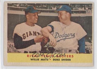 1958 Topps - [Base] #436 - Rival Fence Busters (Willie Mays, Duke Snider) [Good to VG‑EX]