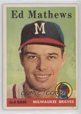 1958 Topps - [Base] #440 - Eddie Mathews