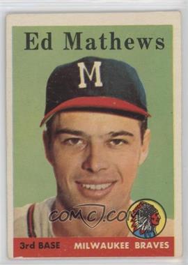 1958 Topps - [Base] #440 - Eddie Mathews