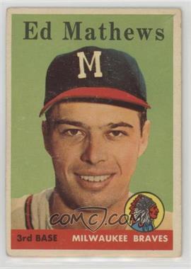 1958 Topps - [Base] #440 - Eddie Mathews