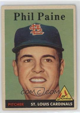 1958 Topps - [Base] #442 - Phil Paine