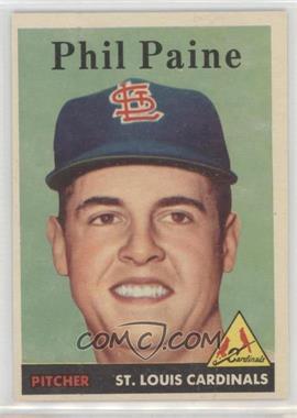 1958 Topps - [Base] #442 - Phil Paine