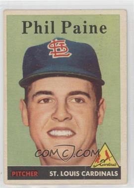 1958 Topps - [Base] #442 - Phil Paine