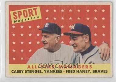 1958 Topps - [Base] #475 - All-Star Managers (Casey Stengel, Fred Haney) [Noted]