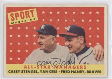 1958 Topps - [Base] #475 - All-Star Managers (Casey Stengel, Fred Haney)