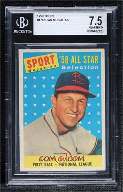 1958 Topps - [Base] #476 - Sport Magazine '58 All Star Selection - Stan Musial [BGS 7.5 NEAR MINT+]