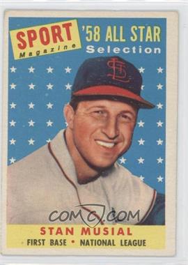 1958 Topps - [Base] #476 - Sport Magazine '58 All Star Selection - Stan Musial [Noted]