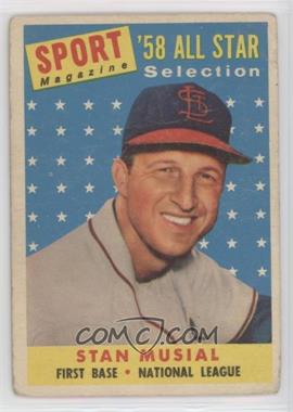 1958 Topps - [Base] #476 - Sport Magazine '58 All Star Selection - Stan Musial [Poor to Fair]