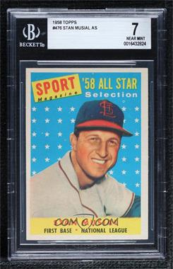 1958 Topps - [Base] #476 - Sport Magazine '58 All Star Selection - Stan Musial [BGS 7 NEAR MINT]