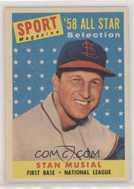 1958 Topps - [Base] #476 - Sport Magazine '58 All Star Selection - Stan Musial