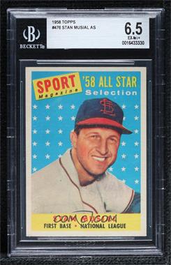 1958 Topps - [Base] #476 - Sport Magazine '58 All Star Selection - Stan Musial [BGS 6.5 EX‑MT+]