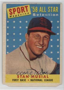 1958 Topps - [Base] #476 - Sport Magazine '58 All Star Selection - Stan Musial [Poor to Fair]