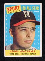 Sport Magazine '58 All Star Selection - Eddie Mathews [Poor to Fair]