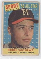 Sport Magazine '58 All Star Selection - Eddie Mathews [Noted]