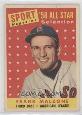 1958 Topps - [Base] #481 - Sport Magazine '58 All Star Selection - Frank Malzone